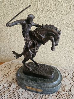 Solid Bronze Statue "Bronco Buster" by Frederic Remington