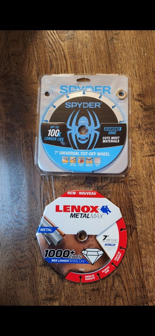 Brand New Diamond grit 7-in Cutting Wheel Accessory.$20 each. 