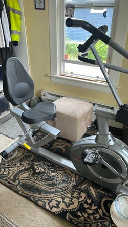 A stationary bicycle