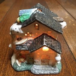 Halloween Haunted House Candleholder 