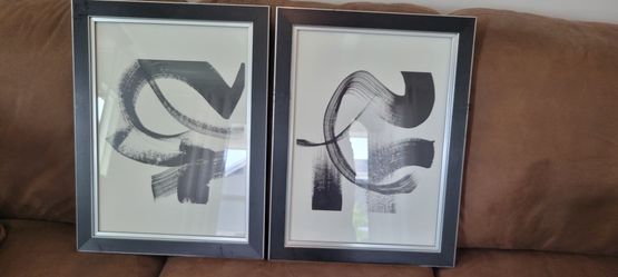 2 Black/White Abstract Pictures
