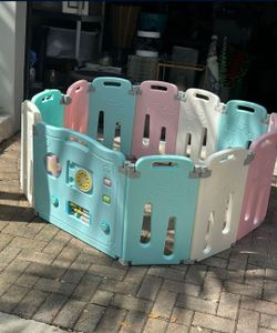 Foldable Baby Playpen Activity Center Fence Gate Play Yard