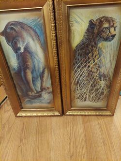 Lioness And Leopard Cub Picture Set