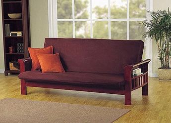 Mainstays Stretch Futon Chocolate Brown COVER Only - 75 x 54 x 7in