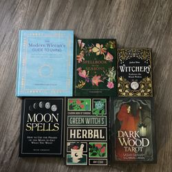 Witchy Books And Tarot Deck