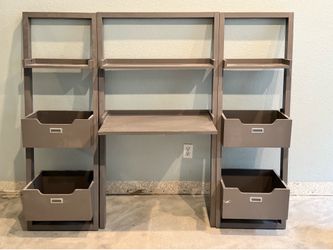 Pottery Barn Kids Cameron Stow-Away Desk with Cubby Towers