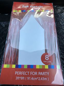🎈🎈🎈RED FOIL CURTAIN 🎈🎈🎈