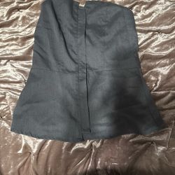 Gray Strapless Corset Top – Y2K / Chic Minimalist Style (xs-S)