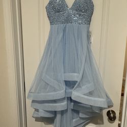 Baby Blue Cocktail Dress - Size 1