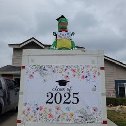 2025 Graduation Decorations. Watercolor Pastel Floral