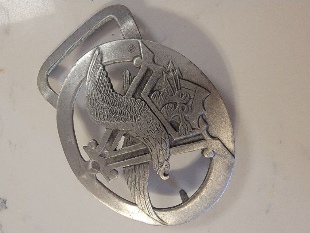USA Handmade Eagle Pewter Belt Buckle