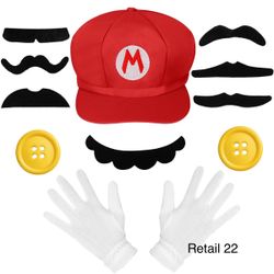 Super Mario Kart Hat Costume Kit Kid or Adult Halloween