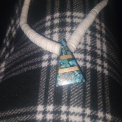 Triangle Turquoise Mosaic Pendent 