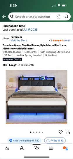 Queen Bed and mattress