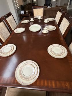 Lenox Bellaire Fine China Set 32 Pc Pink Gold USA Vintage Dinnerware Serving Platter