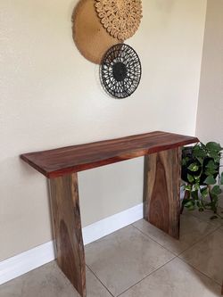 Acacia wood entry table