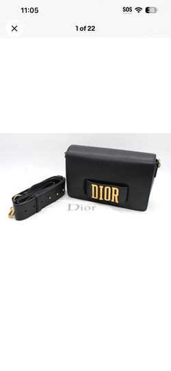 Dior Revolution (DioRevolution) Leather Shoulder CrossBody Flap Bag Gold Hardwar