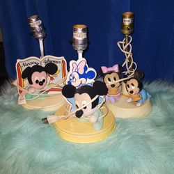 Disney Vintage Lamps All Three