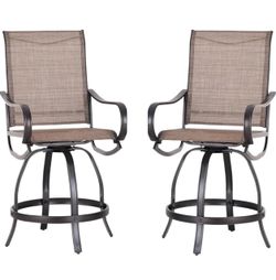 Brand New in box 2 of Outdoor Swivel Bar Stools, Counter Height
