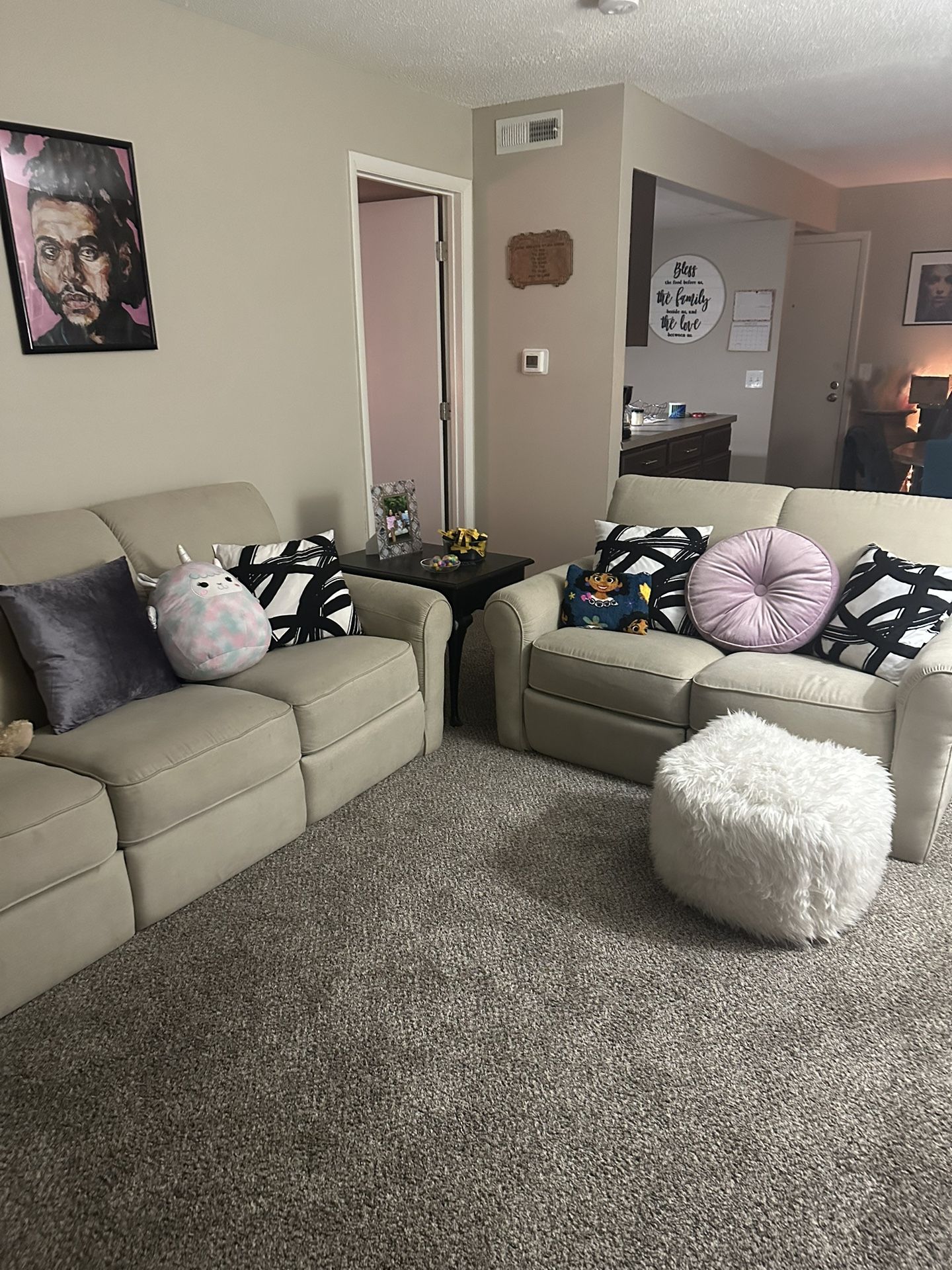 La-Z - Boy Reclining Couch And Loveseat.