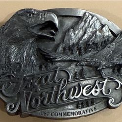 Vintage 1987 Great Northwest Bald Eagle Belt Buckle - Limited Edition - Siskiyou