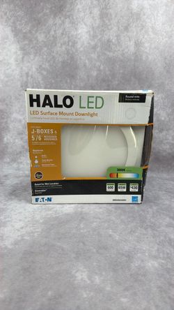 HALO LED Surface Mount Downlight 6” 3000K 600 Lumens Dimmable White