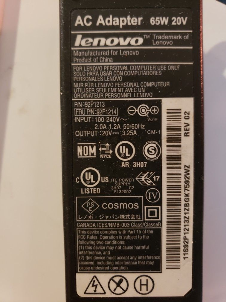 Lenovo Laptop Power Adapter