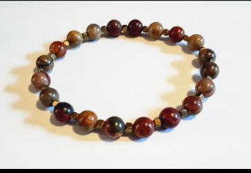 Mens Picasso Jasper Gemstone Beaded Mens Picasso Jasper Gemstone Beaded. Excellent shape! Stretch bracelet