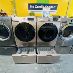 Lavadora Y Secadora Con Pedestales A Pagos 