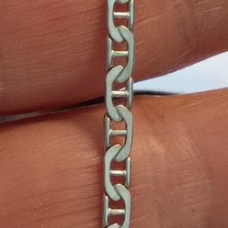 925 Silver Link Marina Chain 20" Lobster Come Out Selling As Is 7.7grams