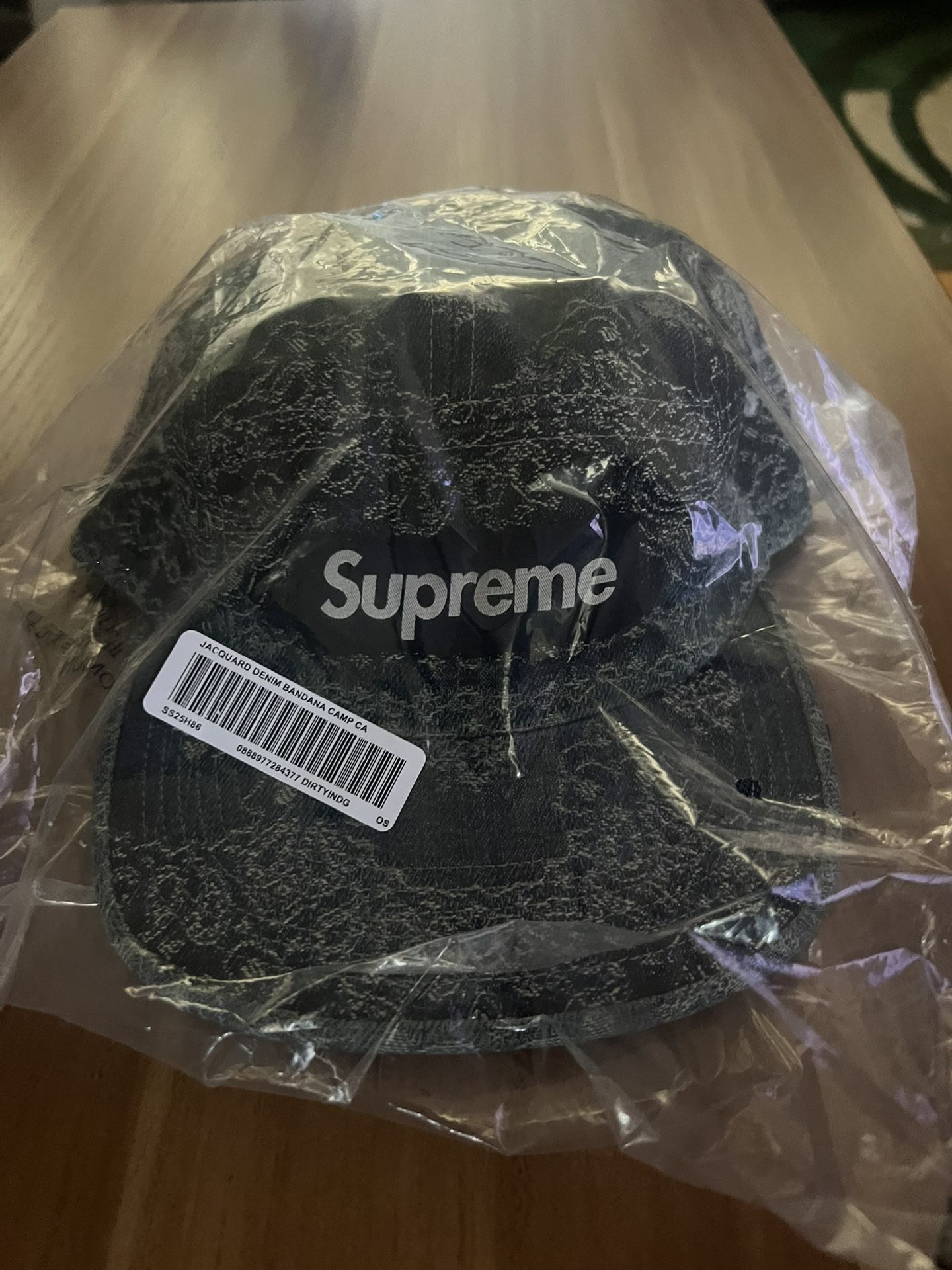 Supreme Denim Bandana Black Hat