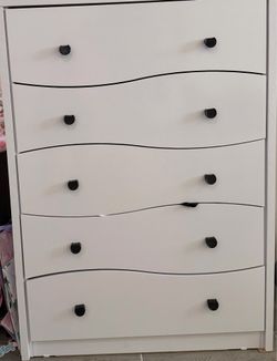 White drawer dresser