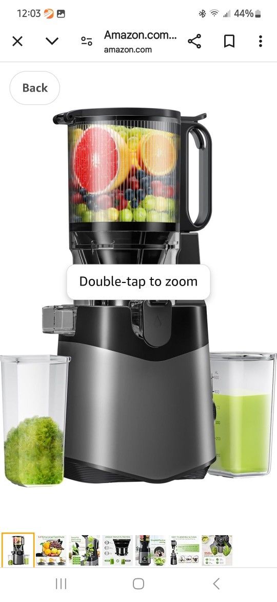 Cold Press Juicer, 400w Slow Juicer Machines with 5.4" Wide Feed Chute, Masticating Juicer with High Juice Yield for Whole Vegetables & Fruits
Winning
