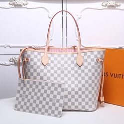 Neverfull MM Damier Azure Bag            12.5 x 11.5 x 6.5 inches
