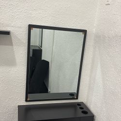 Cabinet and mirror set