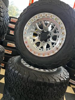 📲✔️Vendo set de times Nuevo 17x9 6-139.7 con llantas usadas 265/70/17 bf Goodrich