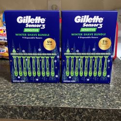 Gillette Sensor3 “Sensitive “ Skin Razor Sets-2 Items!($32.00+ Value)