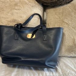 Navy Blue Michael Kors Small Tote