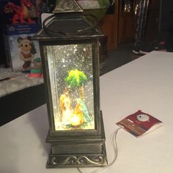 Christmas  Nativity Sparkling Water Globe  Lantern 