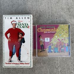 The Santa Clause VHS & Chipmunks Christmas CD