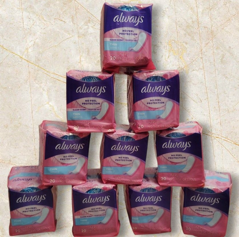 10 Always No Feel Protection Liners 20ct Each
