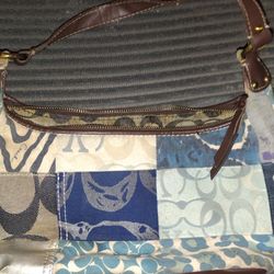 Sm Denim Patchwork Coach Purse