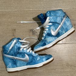 Nike Dunk Shoes Women's Sz 8 Sky Print Clearwater Hidden Wedge 543258-402