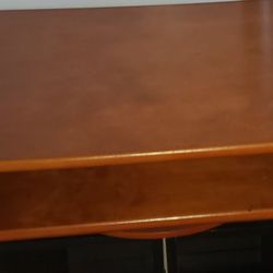 2-Tier Wood TV/Entertainment/Computer Monitor Desk Swivel Turntable Stand
