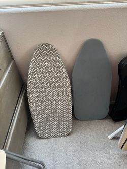 2Tabletop Ironing Board Covers& 3Irons each for ($15))