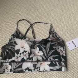 Hurley Womens Medium Hawaiian Floral Sports Bra 