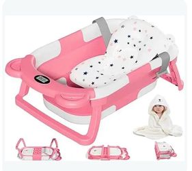 Folding baby bathtub