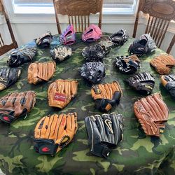 Selling My Baseball Glove Collection (Will Sell Solos )