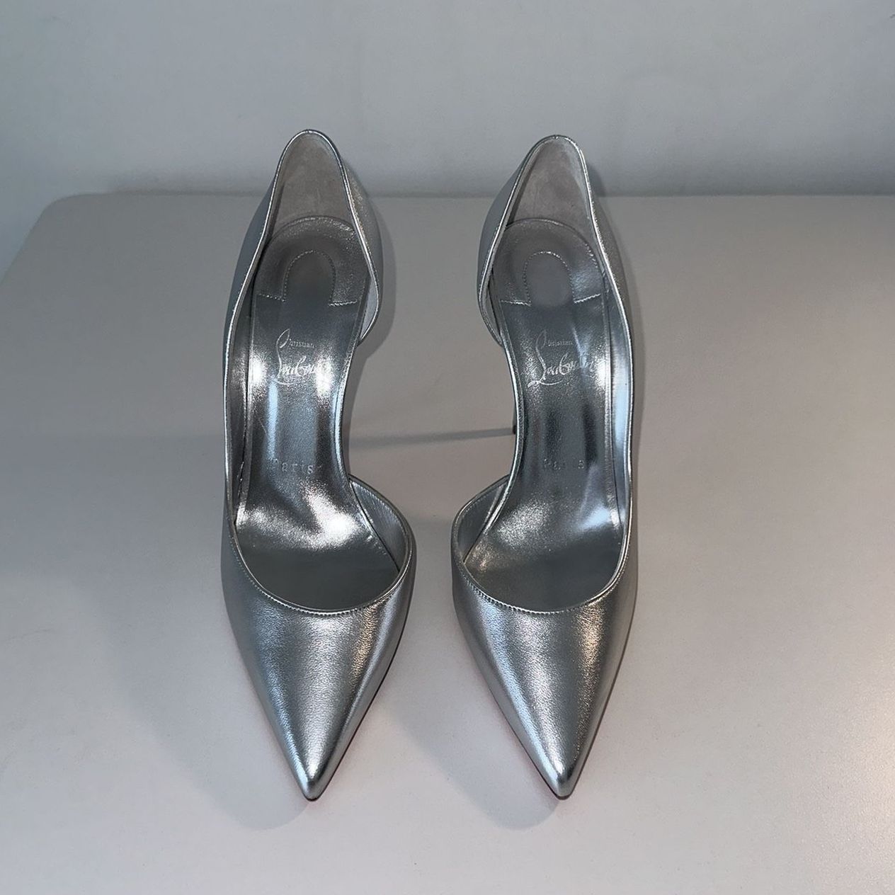 Christian Louboutin Iriza Silver Size 10 Heels