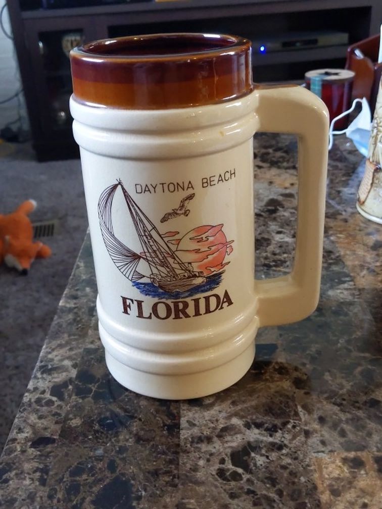 Vintage Daytona Beach Florida Beer Stein Coffee Mug